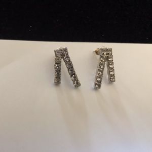 Clear Stone Pierced Earrings